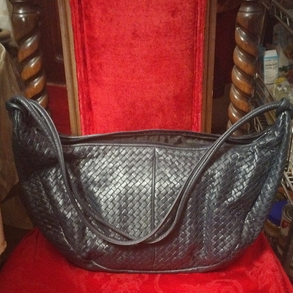 Jay Herbert By Sharif Xtra Large Black Woven Handbag